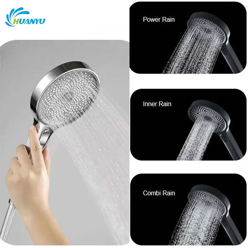 Anti-Leak Push Button Shower Head Water Saving Design