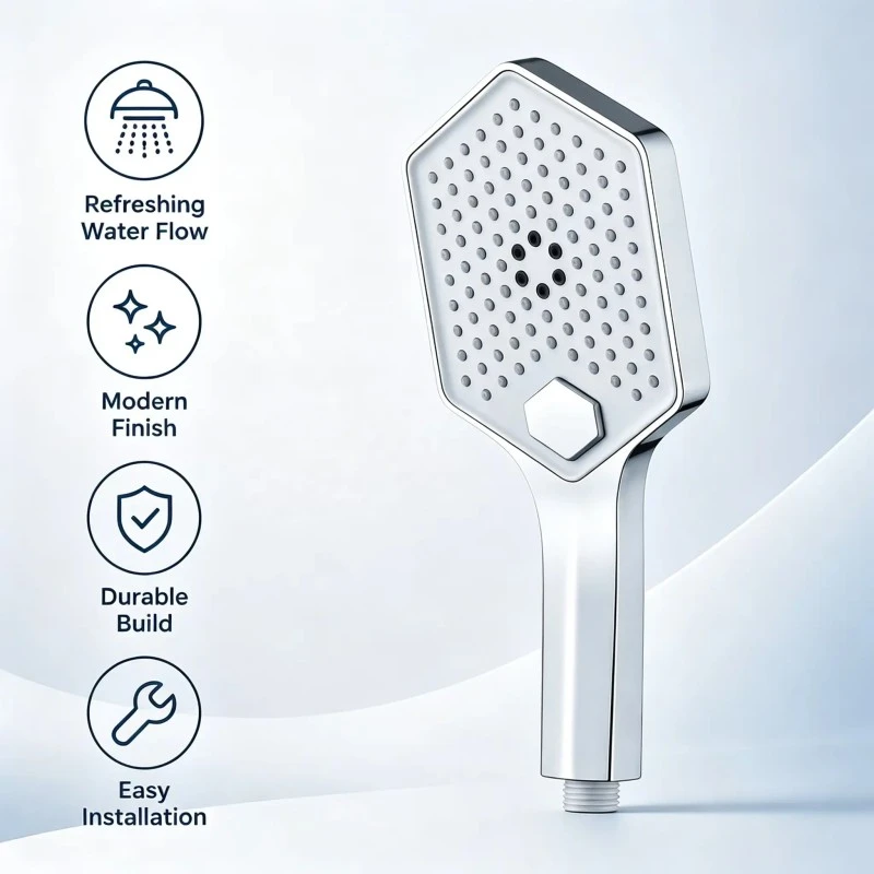 Bathroom Design Button Waterfall Hand Shower