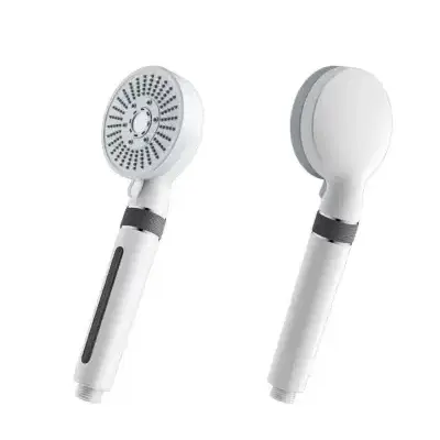 Filtered shower head with stainless steel spray panel and PP cotton filter