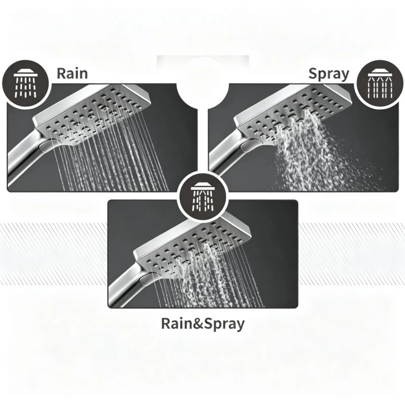 Abs High Pressure Water Saving Bathroom Hand Shower