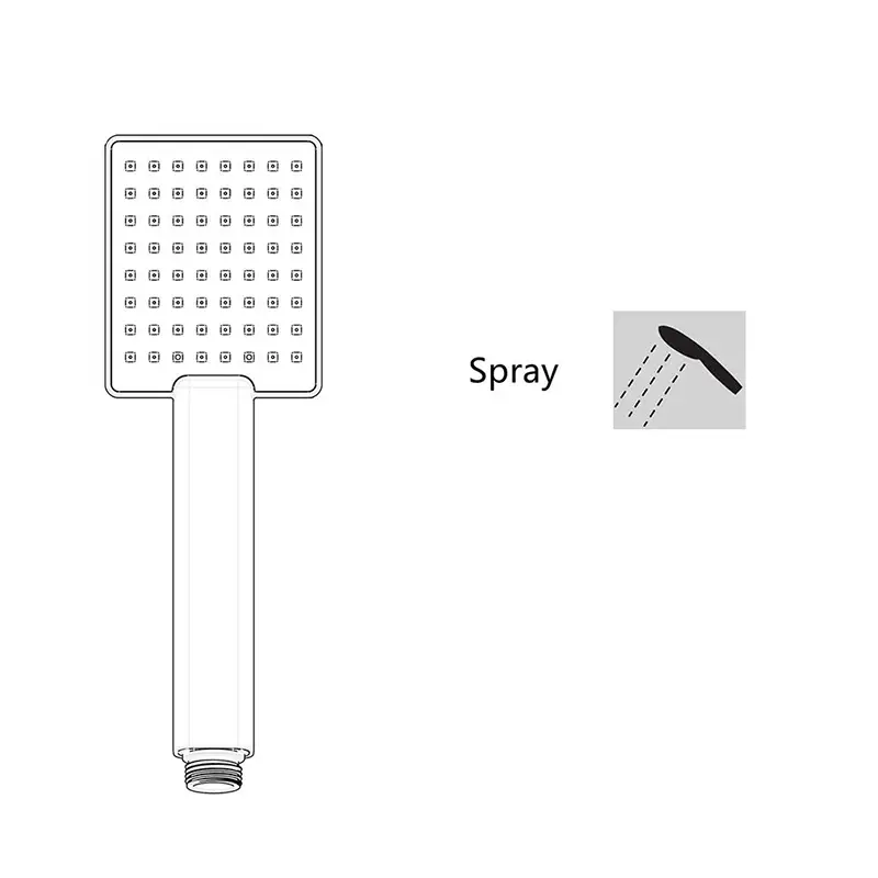 Classic Abs Plastic High Pressure Chromed Hand Shower