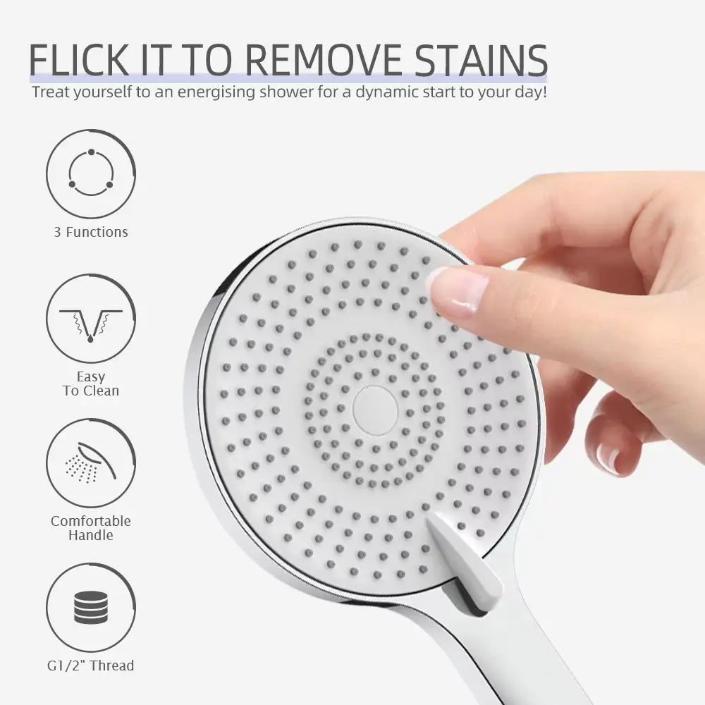 High Pressure Chrome Abs Spray Settings Hand Shower