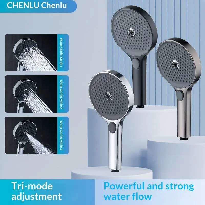 One Click Pause Push Button Anti-Clog Shower