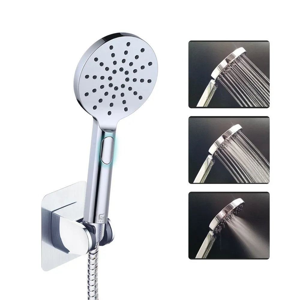 Spa-Like Adjustable Plastic Chrome Bath Push Button Shower
