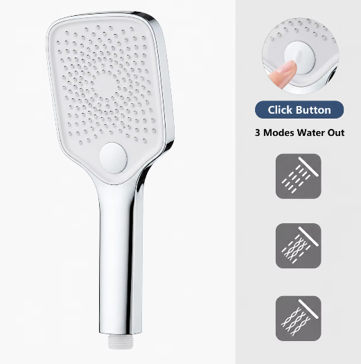 Unique 3-Function Wall Mounted Handheld Shower Head New Design